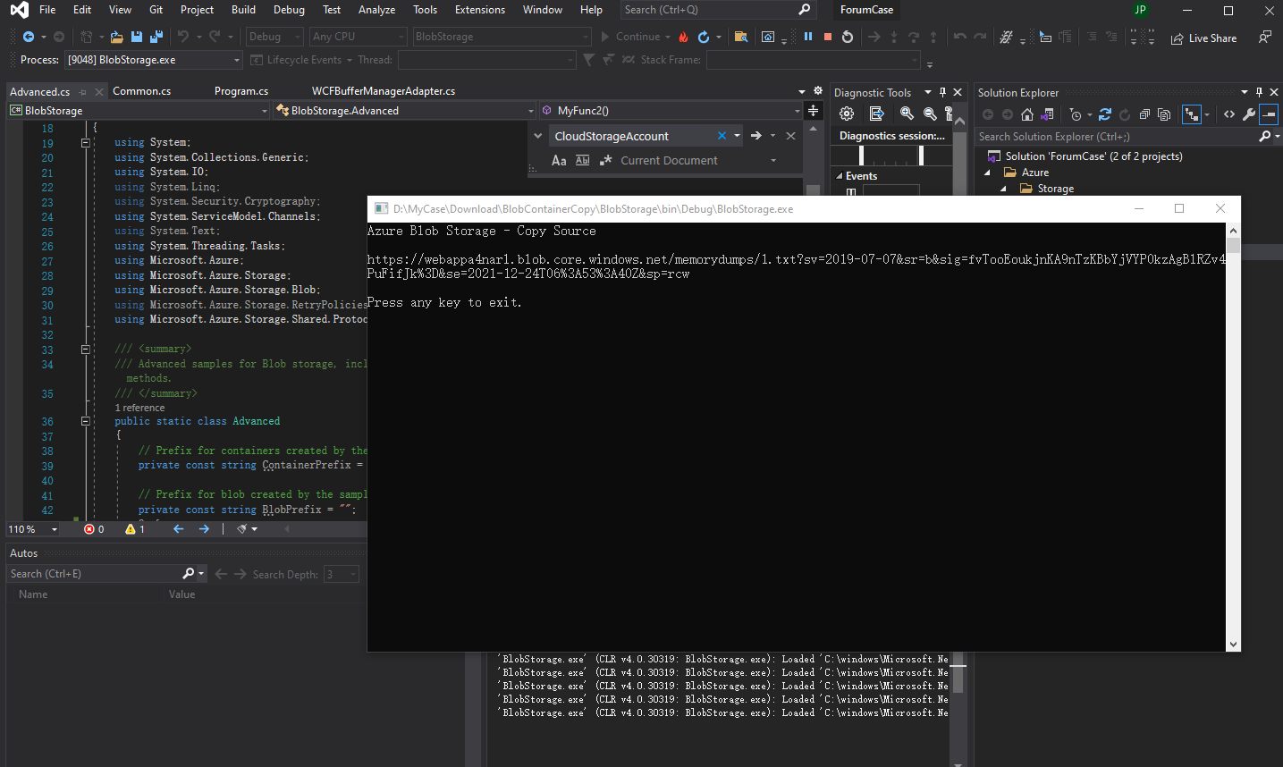 嘗試將 blob 上傳到 Azure Cloud 時出現“MD5 不是已知的哈希演算法”例外？