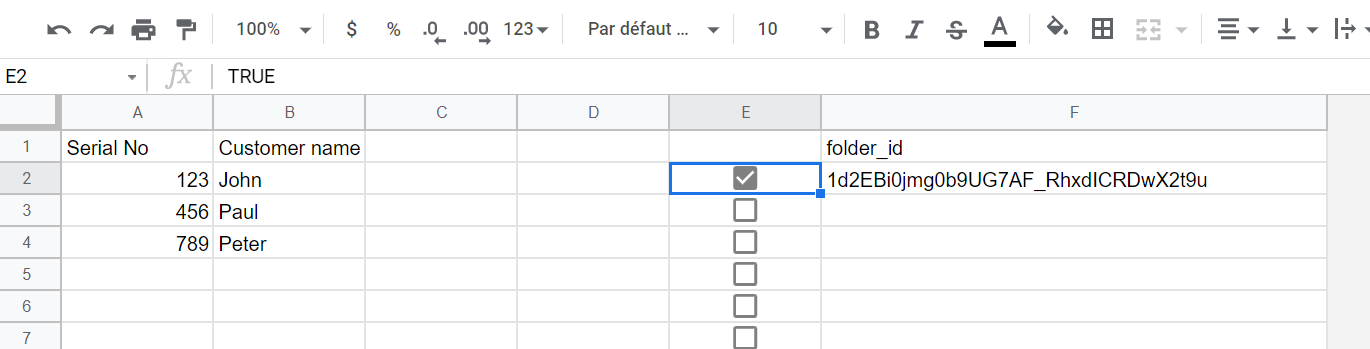 Google Script 幫助在驅動器中創建新檔案夾,名稱取自一行的兩個單元格