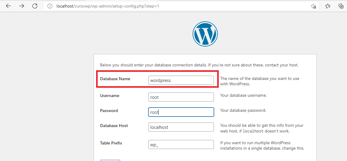 WordPress 安裝錯誤 - 報告資料庫不存在,但存在