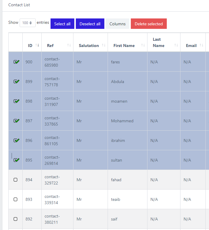 laravel：如何一次更新多行？