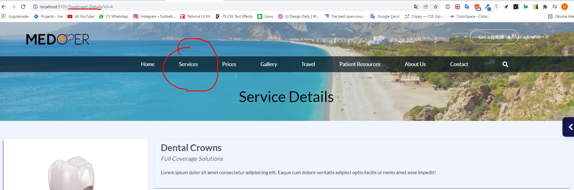 在詳細資訊頁面上反應 NavLink 活動類名