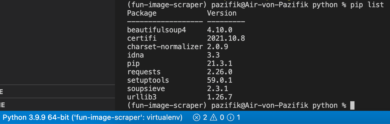 (False) 在 Visual Studio Code 的虛擬環境中使用全域 PyLint 匯入錯誤警告