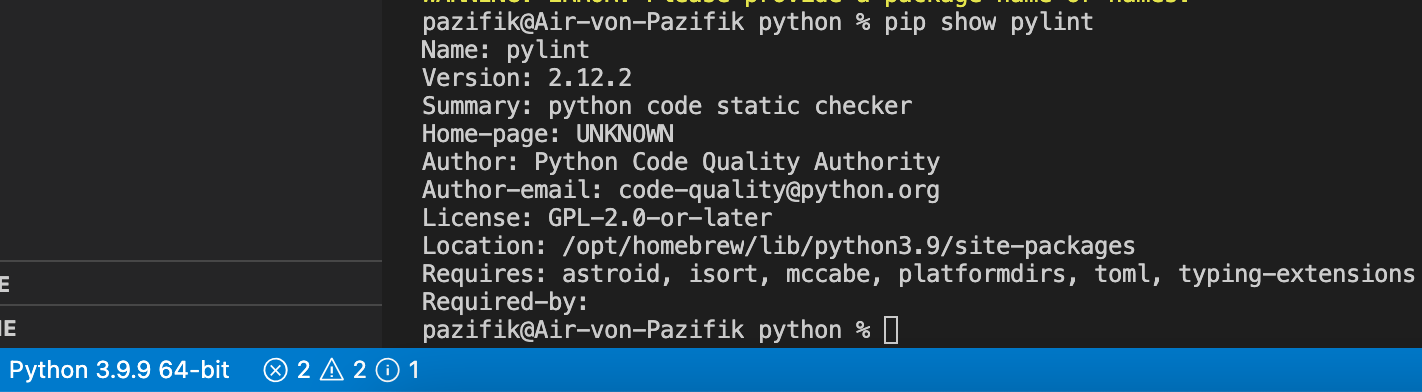 (False) 在 Visual Studio Code 的虛擬環境中使用全域 PyLint 匯入錯誤警告