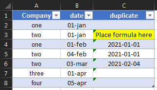 如果公司名稱在 Google Sheets 中重復，如何獲取相關日期？