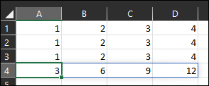 Excel,將總和應用于多列的某些單元格