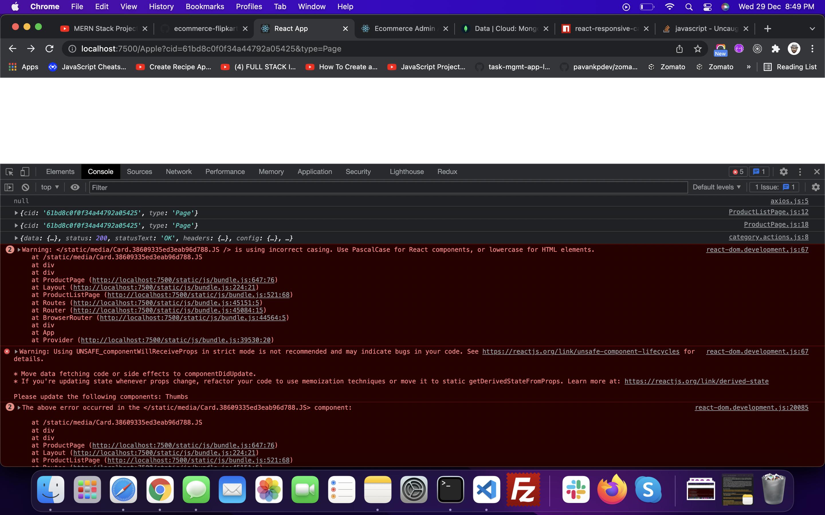 未捕獲的 DOMException:無法在“檔案”上執行“createElement”:提供的標簽名稱