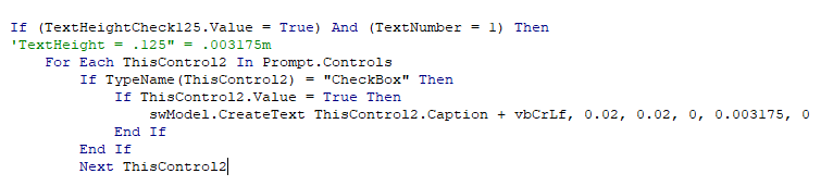 將 swModel.CreateText 用于帶復選框的多行注釋