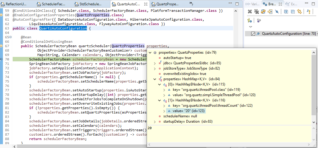 Spring 石英執行緒池計數沒有改變