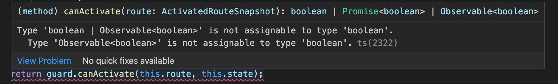 在 Angular 中出錯：輸入 'boolean | Observable<boolean>' 不可分配給型別 'boolean'
