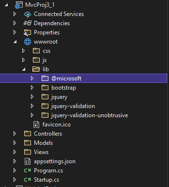在 .NET 核心 MVC 應用程式中包含帶有 @ 符號的 Javascript 庫