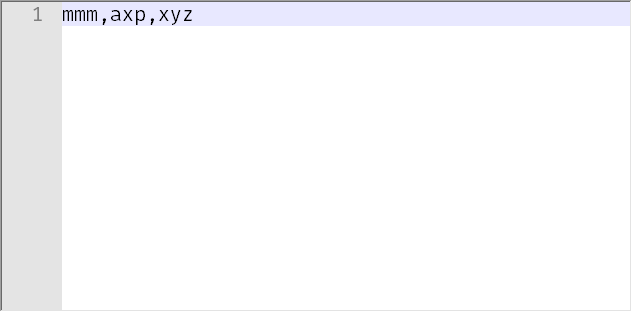 在 Notepad 中將列轉換為行 CSV