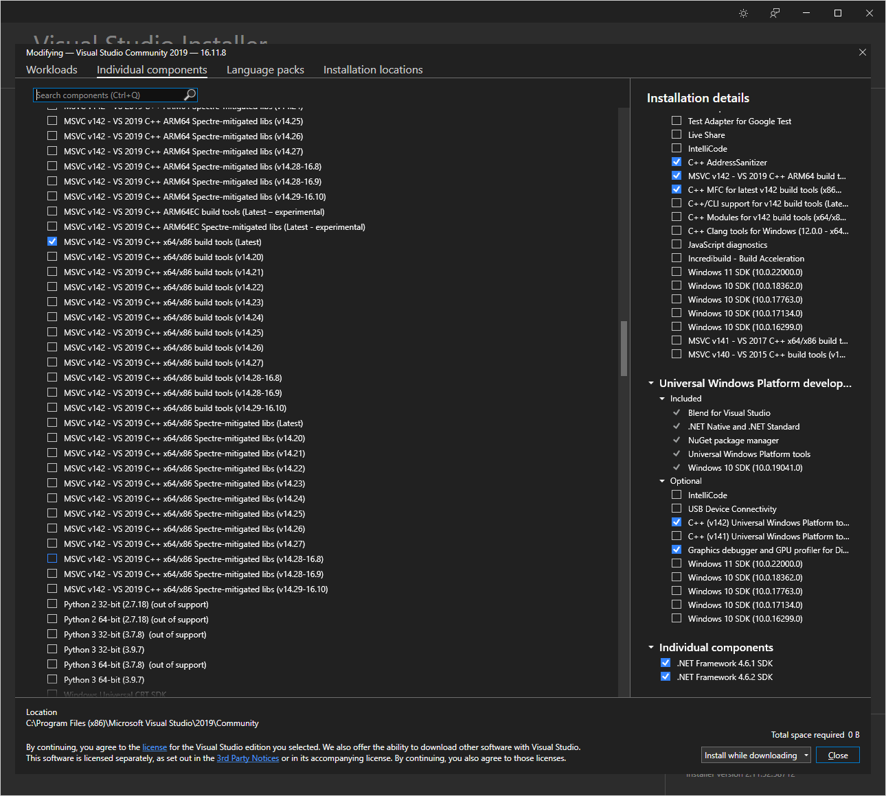 pip install pythonnet 在 Windows 10 (Python 3.10.1) 上出錯，退出狀態為 1
