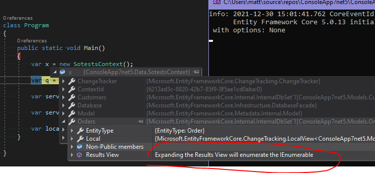 如何在 Entity Framework Core 中過濾而不加載初始化資料