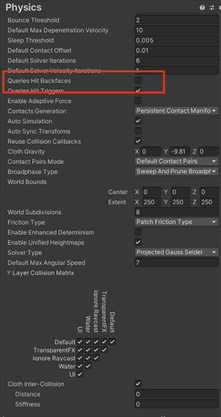 Unity Raycasting：“Camera.main.ScreenPointToRay”有效，“new Ray(...)”無效