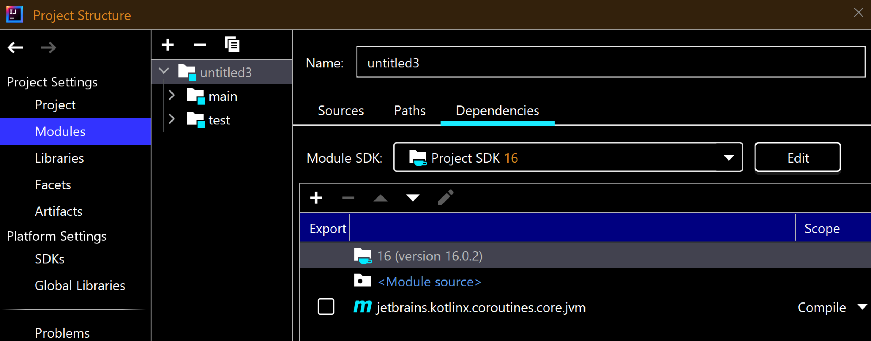 IntelliJ：添加協程后，編譯失敗并顯示“未決議的參考：kotlinx”