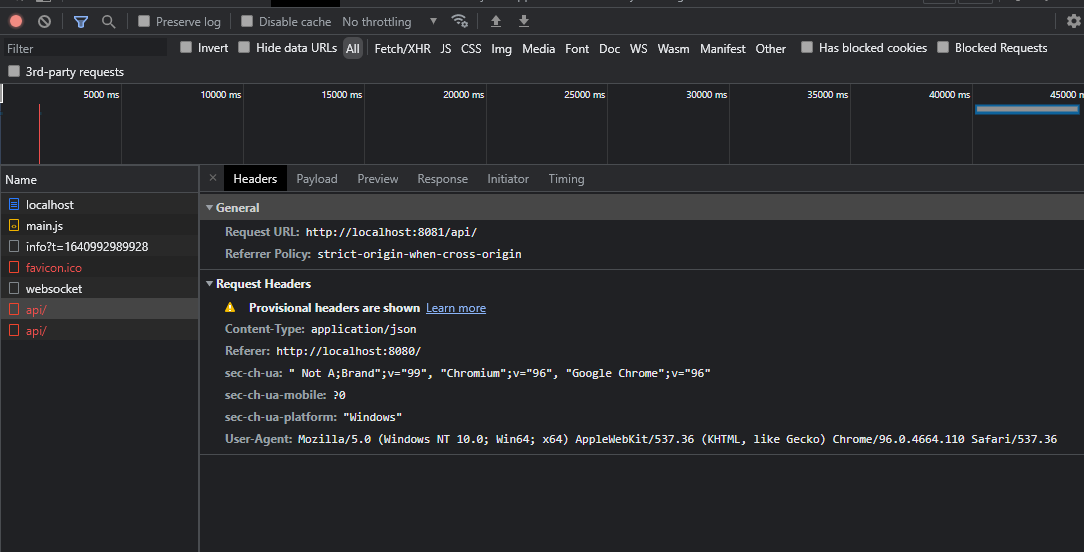 net::ERR_CONNECTION_REFUSED 嘗試在節點 js 中發出發布請求時