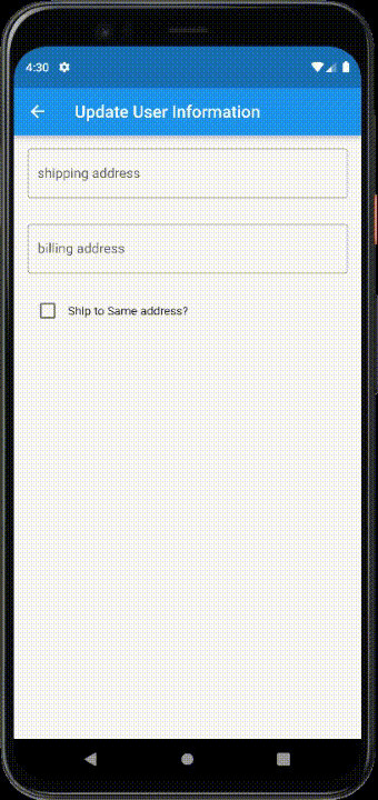 如何在flutter中使用CheckBox將資料從一個TextFormField復制到另一個TextFormField