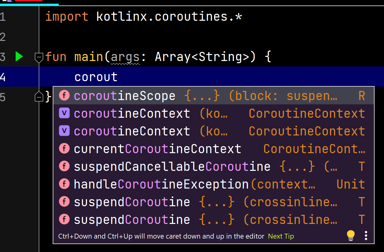 IntelliJ：添加協程后，編譯失敗并顯示“未決議的參考：kotlinx”