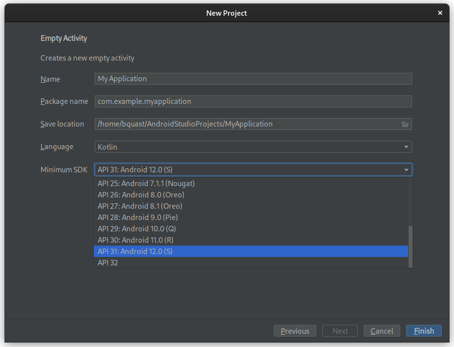 更改(降低)Android Studio(2020 )的 minSDK(API 級別)