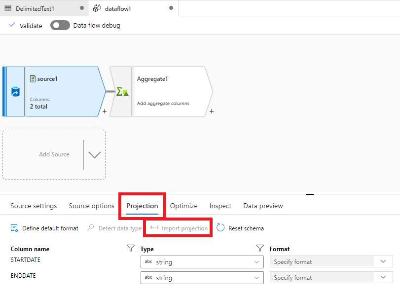 Azure 資料流聚合轉換未在 groupby 下拉串列中顯示列