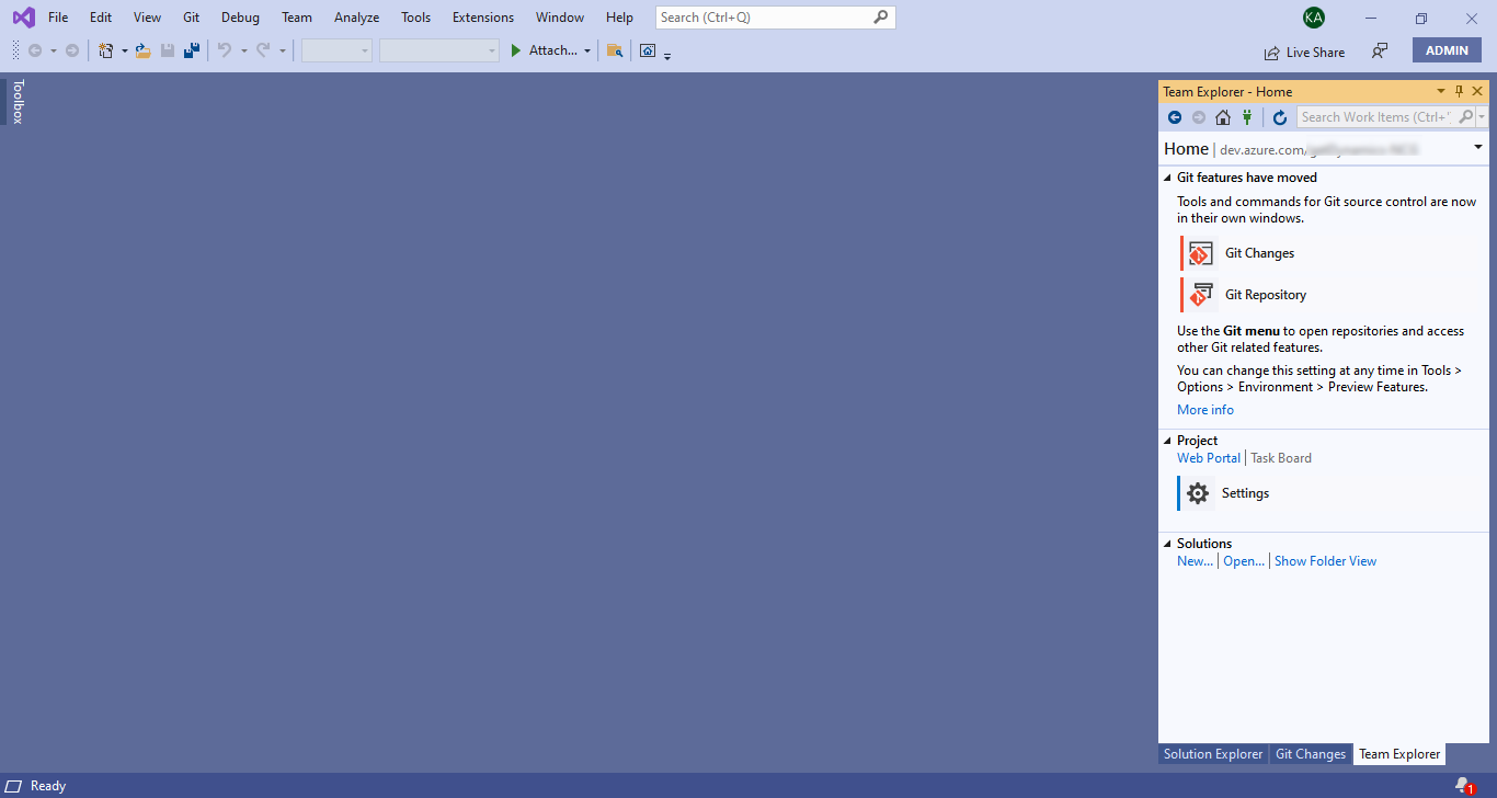 在 Visual Studio 中將本地檔案夾映射到 Azure DevOps Git Repos