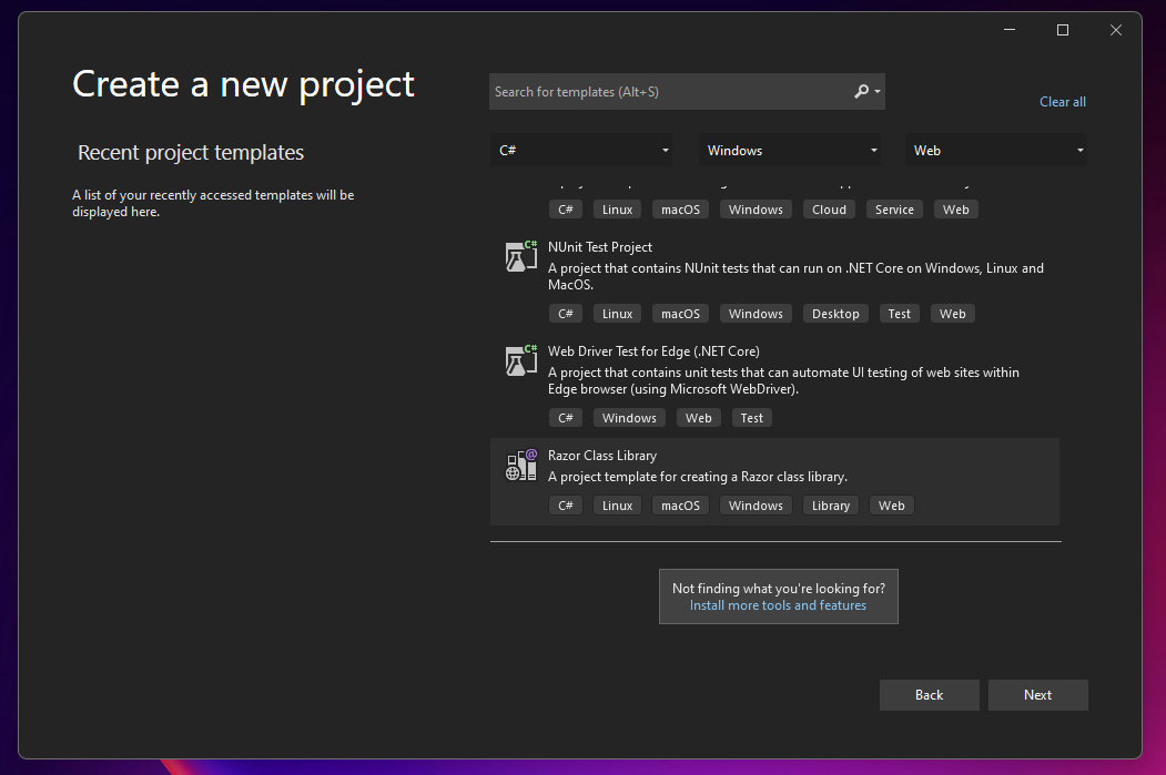 如何在 Visual Studio 2022 中創建 MVC5 Web 專案