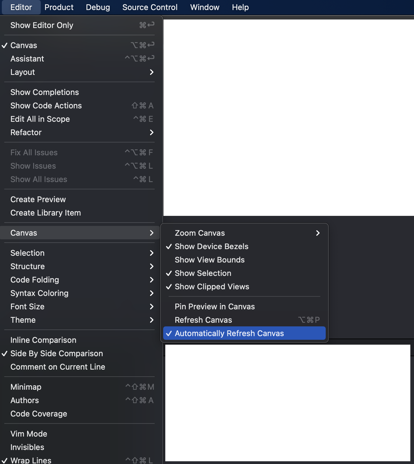 Xcode 13.2.1 預覽不作業，但模擬器作業
