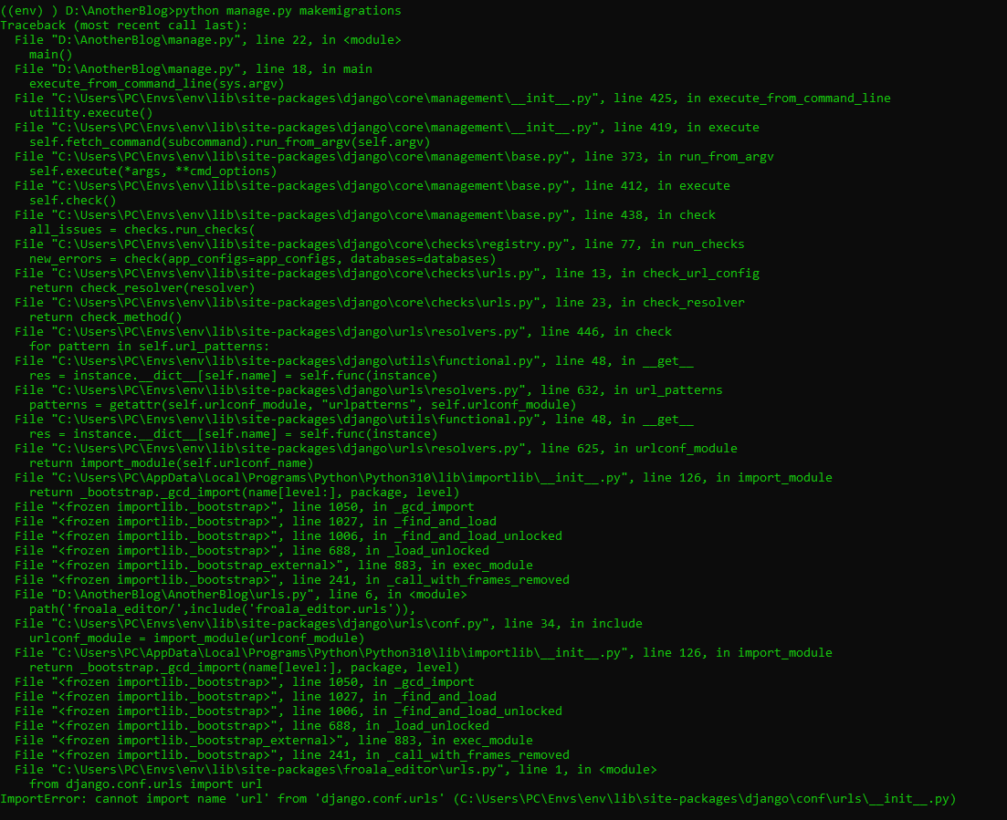 無法從“django.conf.urls”匯入名稱“url”