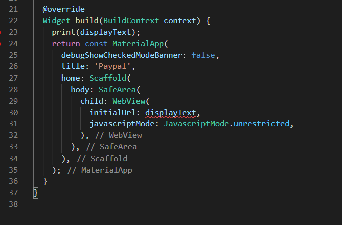 無法將字串小部件傳遞給 webview_flutter
