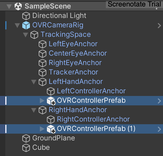 無法讓 OVRGrabber 作業以允許在 Unity 中為 Oculus Quest 開發抓取 GameObjects