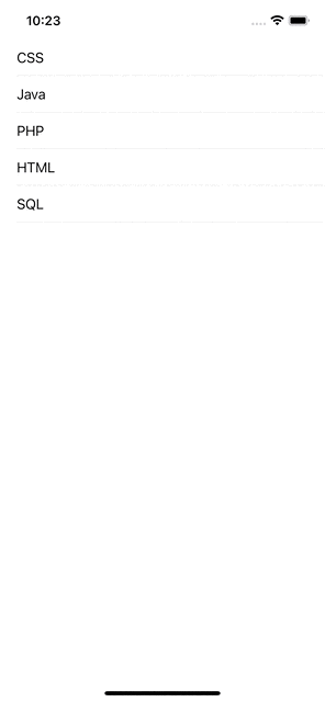 IOS swift將選定的單元格帶到頂部