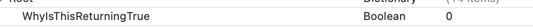 plist 中設定為 false 的布林值顯示為 true