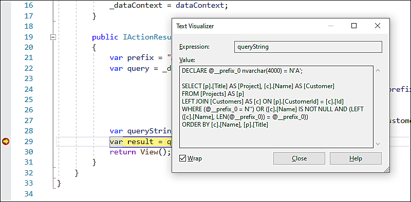 SqlParameterCollection 中的 SQL CASE 陳述句 WHEN 和 THEN 值