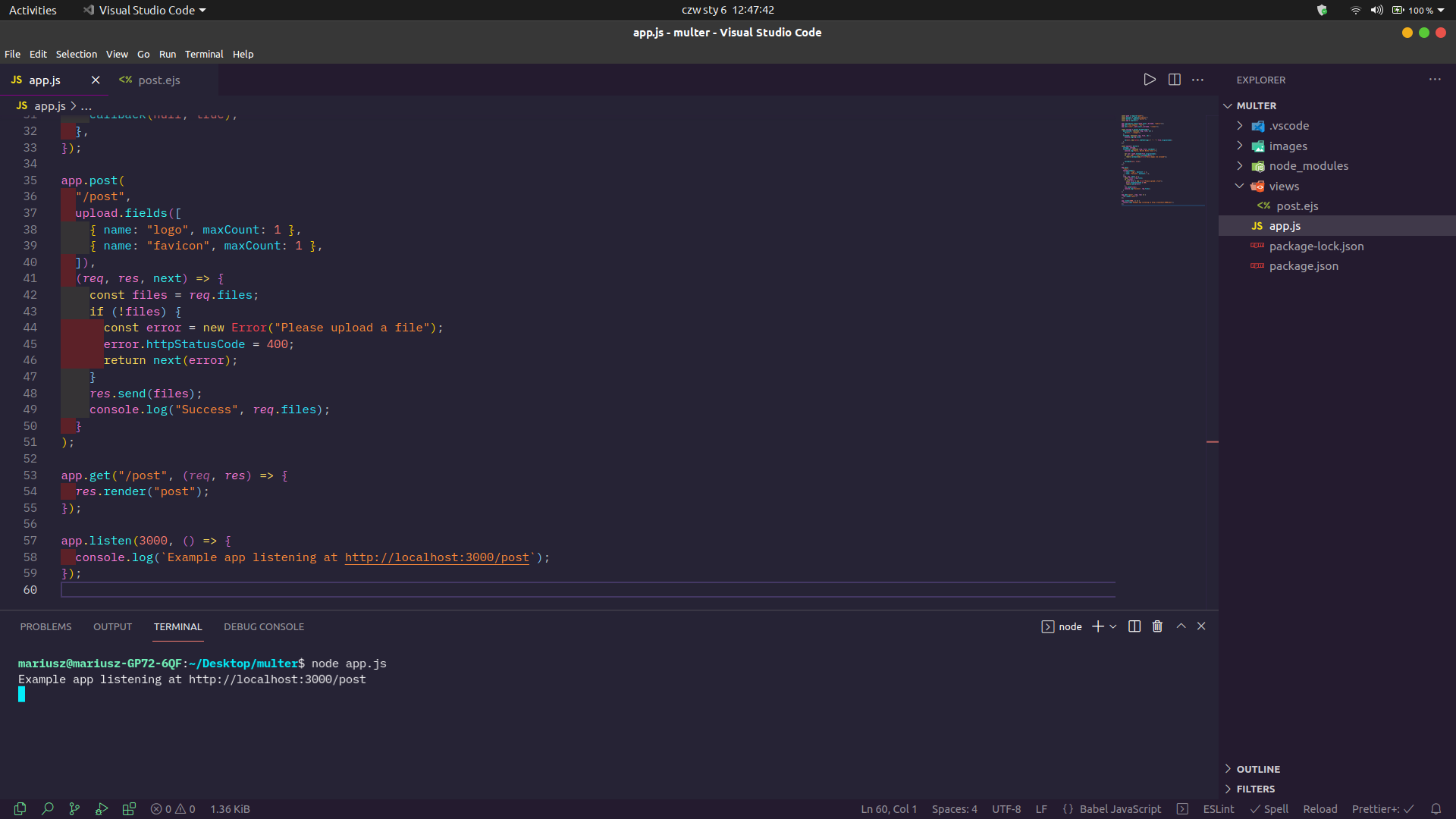 Express.js - Multer 檔案過濾器不起作用