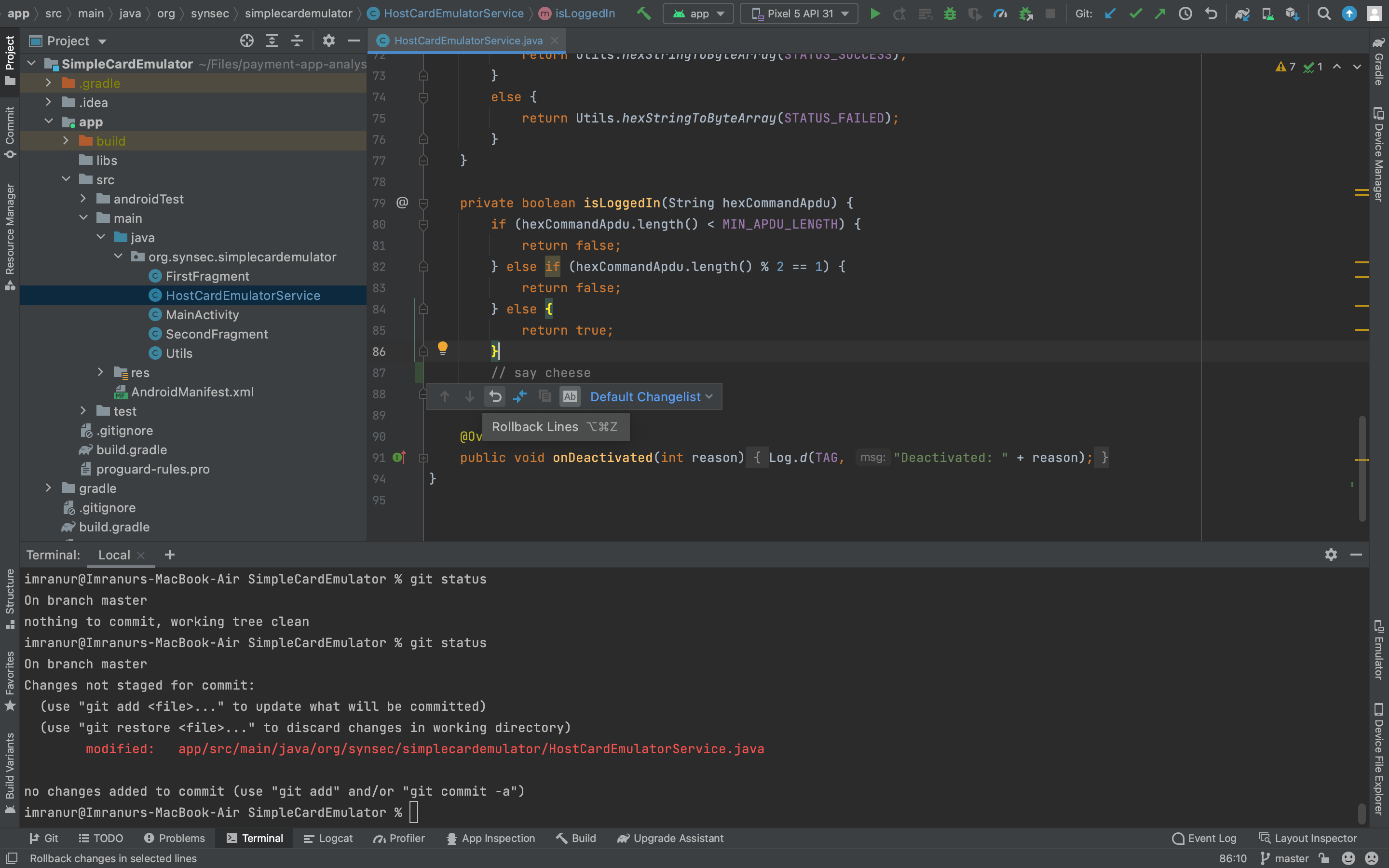 我認為 Android Studio Git 的作業方式很奇怪？