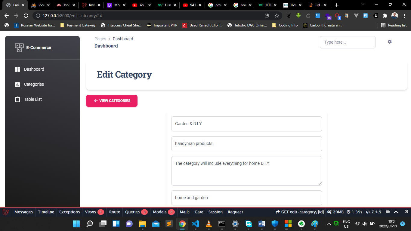 回傳上一頁 - Laravel 8 專案