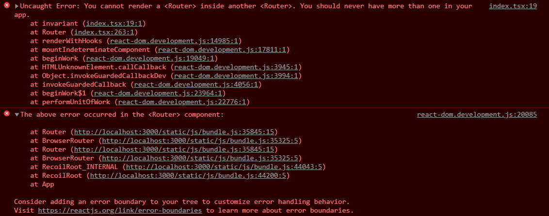 react-router-dom <Routes> 和 <BrowserRouter> 錯誤