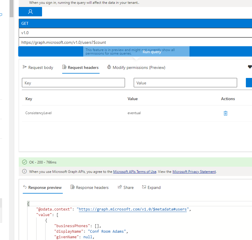 Microsoft Graph Rest API v1.0 --- HTTP GET 請求