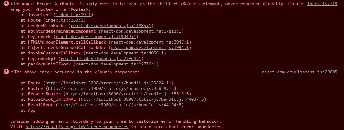 react-router-dom <Routes> 和 <BrowserRouter> 錯誤