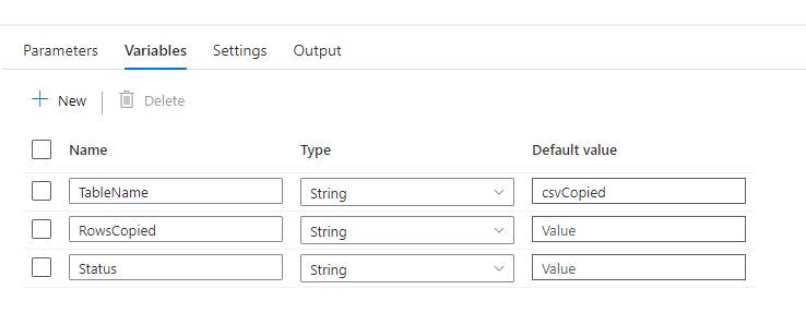 復制成功或失敗時如何在 Azure SQL 中從 Azure 資料工廠創建新表