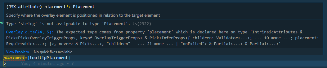 在 React-bootstrap 的 OverlayTrigger 放置屬性上使用字串變數的問題