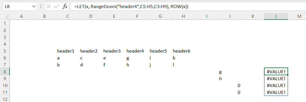 將作業表函式 ROW 應用于 VBA 的結果