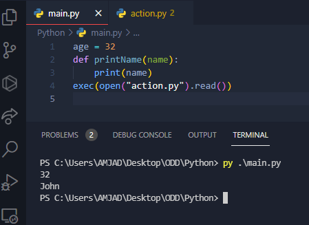 將變數傳遞給使用 exec(open().read()) 包含的 python 腳本