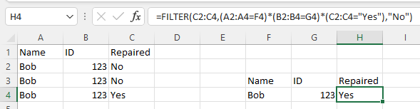 Excel - 索引/匹配以決議列資料,直到顯示所需的值
