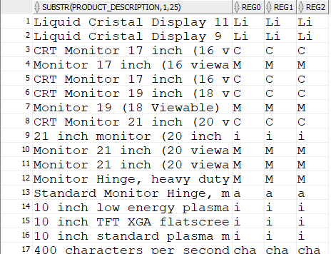 Oracle 正則運算式范圍無法正常作業