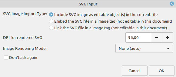 將 SVG 嵌入 Inkscape