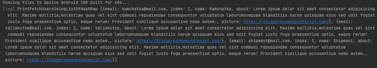 HashMap<String, dynamic> dart flutter 的記錄/列印串列