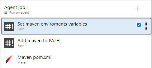 Azure Pipelines 無法識別自托管代理中的 mvn
