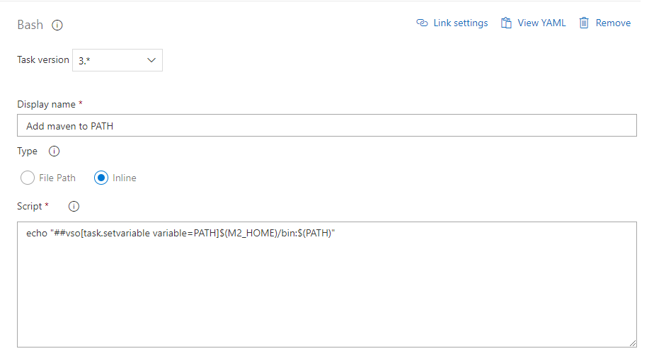 Azure Pipelines 無法識別自托管代理中的 mvn