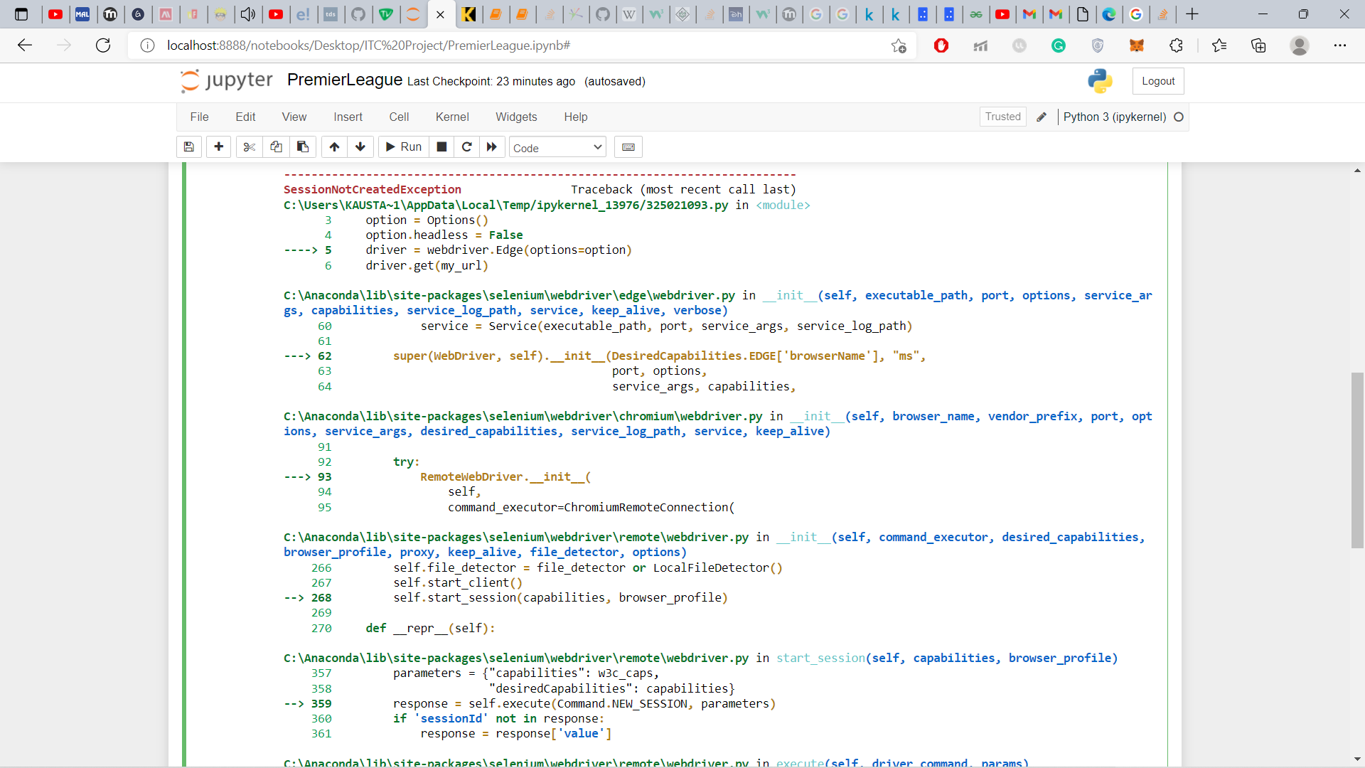 使用 Selenium 和 Edge 與 Python 進行 Web 抓取時的基本錯誤
